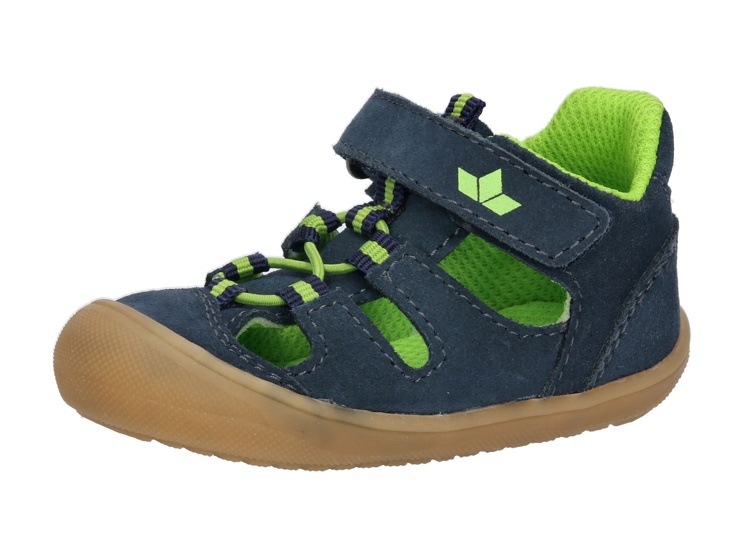 Lauflernschuh LICO "Lauflernschuh Gwen V", Baby, Gr. 23, blau, Veloursleder, Schuhe Lauflernschuh