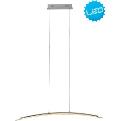 NÄVE LED Pendelleuchte "Surf", grau (chrom), 1 flammig, H: 120,00cm,, Lampen, chromfarben, dimmbar mit Phasenan- und -abschnitt Dimmer, L: 100cm