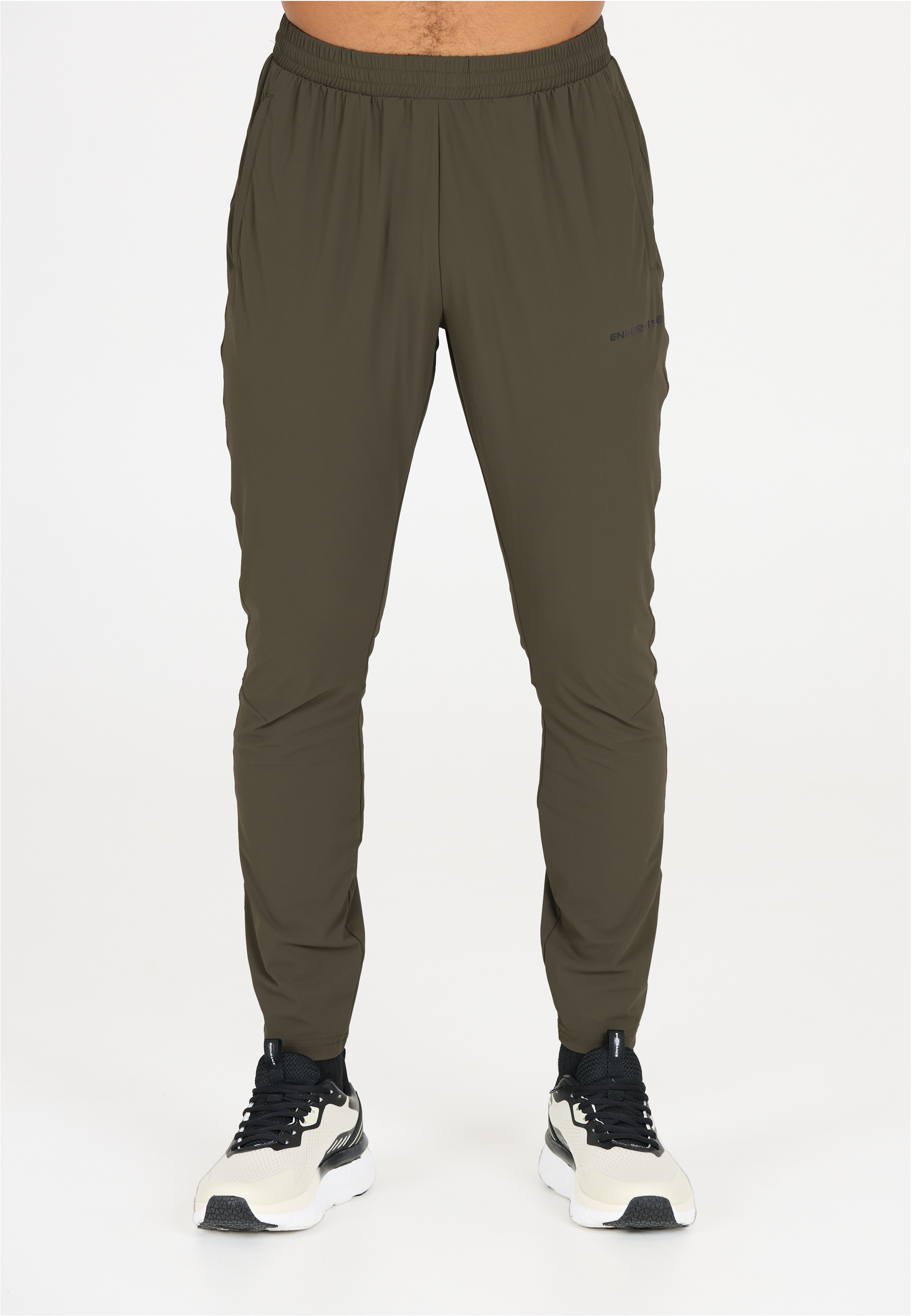 Stoffhose ENDURANCE "Dyne", Herren, Gr. S, US-Größen, grün (dunkelgrün), 79% Polyamid, 21% Elasthan, unifarben, lang, Hosen Stoffhose, mit 4-Wege-Stretch