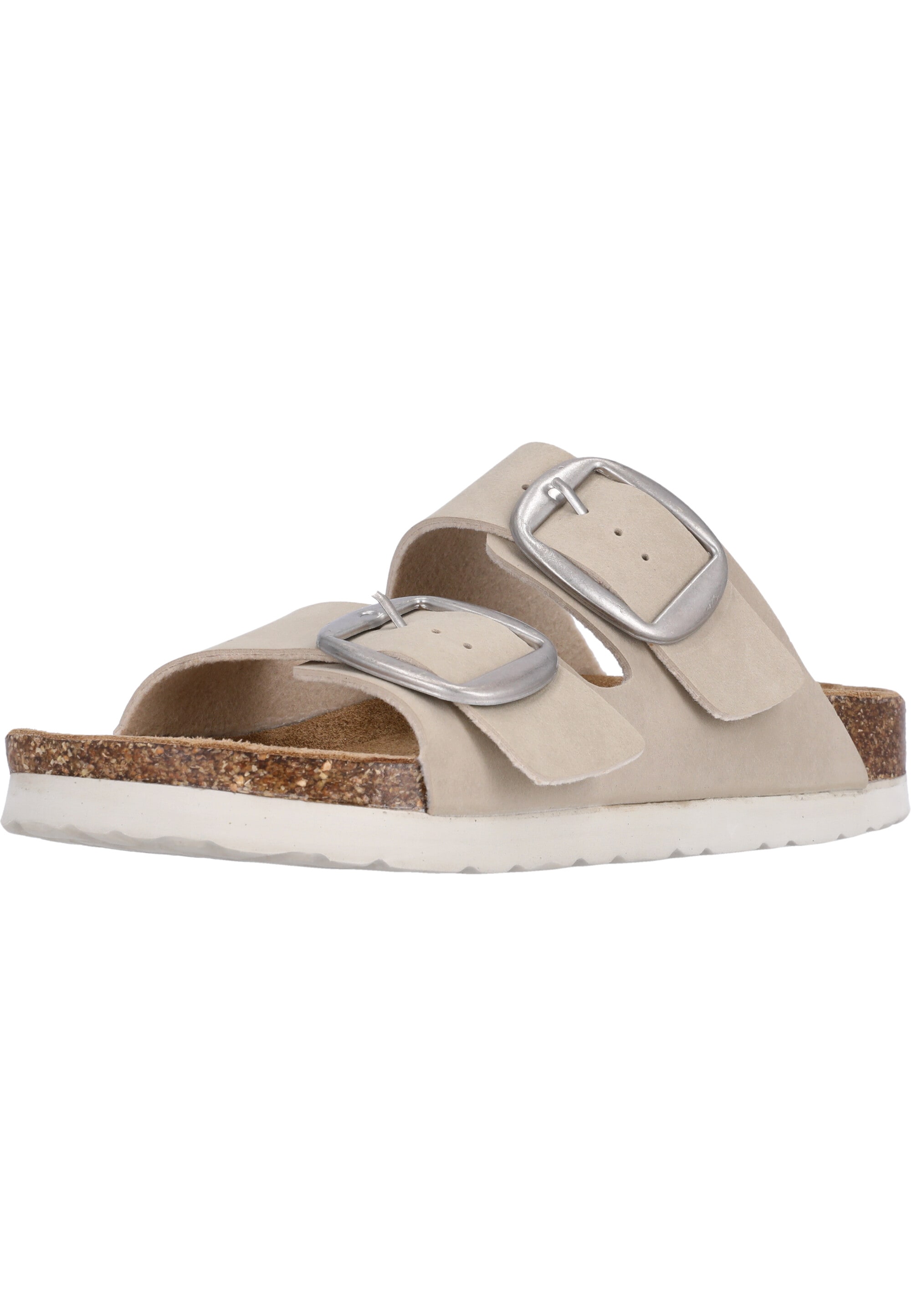 Sandale CRUZ "Bundao", Damen, Gr. 40, beige (nude), Polyurethane, Schuhe Schlappen Pantolette, mit bequemer Korksohle