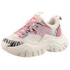 Plateausneaker BUFFALO "TRAIL ONE vegan", Damen, Gr. 40, creme, altrosa leo, Nubuklederimitat, Textil, modisch, Schuhe, Ugly Sneaker, Schnürschuh, Freizeitschuh, Streetwear-Look