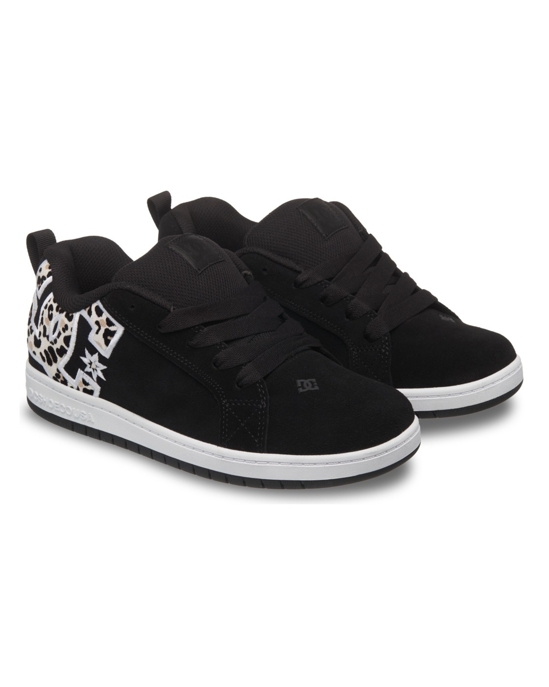 Sneaker DC SHOES "Court Graffik", Kinder, Gr. 10,5(27,5), schwarz-weiß (schwarz, weiß), Obermaterial: Leder / Futter: Textil / Außensohle: Gummi, Schuhe Image