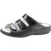 Pantolette WALDLÄUFER "GUNNA", Damen, Gr. 4,5 (37,5), schwarz, Nappaleder, Lackleder, unifarben, glänzend, casual, Schuhe, Komfortschuh, Klettschuh, Hausschuh in Bequemweite G (= weit)