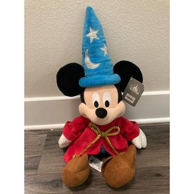 Disney Toys | Disney Store 24” Fantasia Sorcerer Mickey Mouse Plush Toy Kids Childrens | Color: Blue/Red | Size: Osb