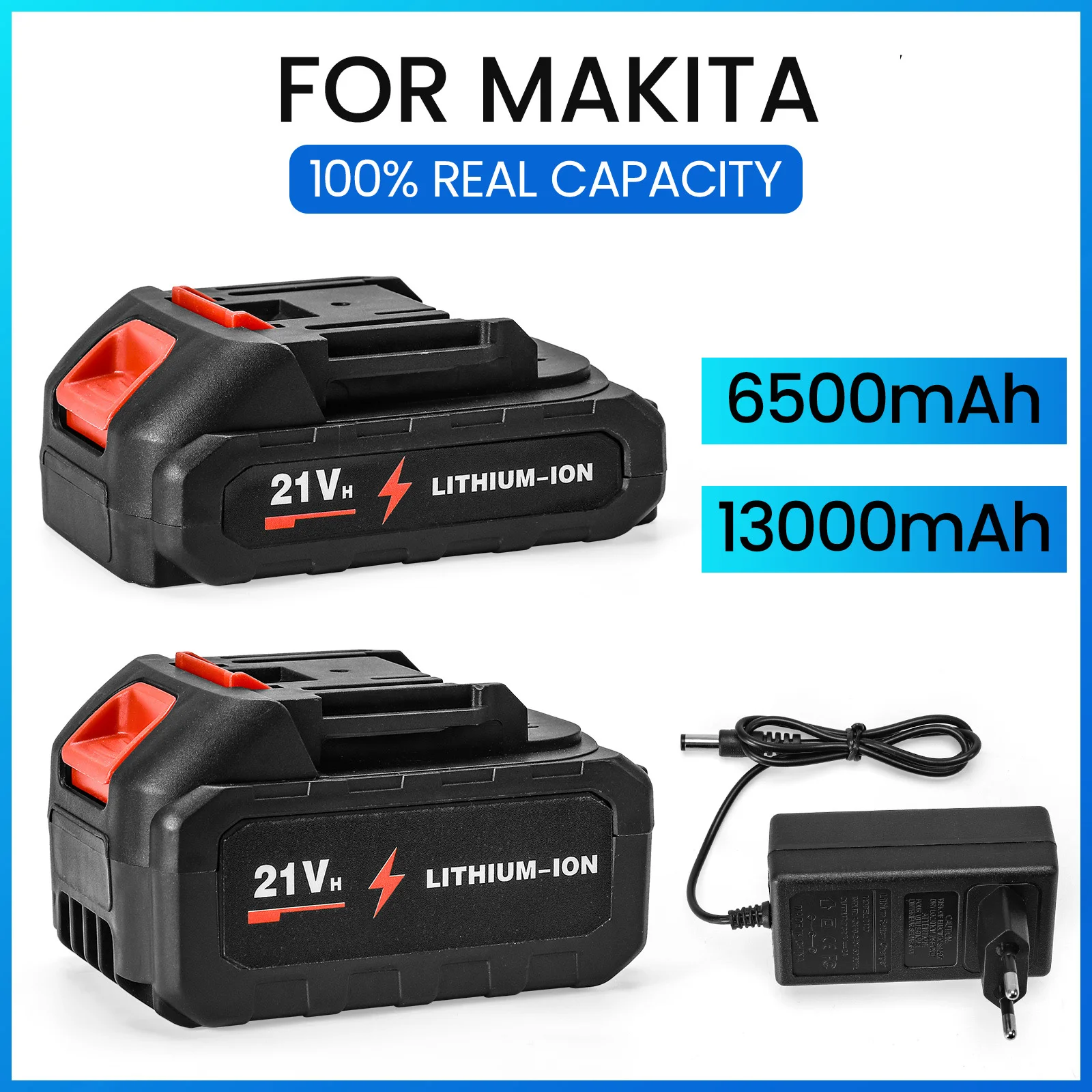 13000mah für makita lithium ionen ersatz kompatible makita bl1860b bl1860 bl1850 wiederauf ladbare elektro werkzeug batterie Image