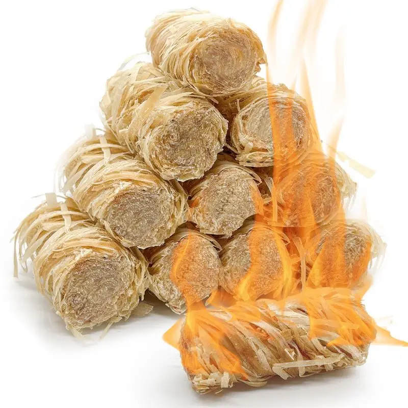 60/120 Stück Feueranzünder, natürliche Feueranzünder für Kamin, Kamine, Kamin, Grillen, Grubenholzkamin, Holzkohlestarter für Grill Image