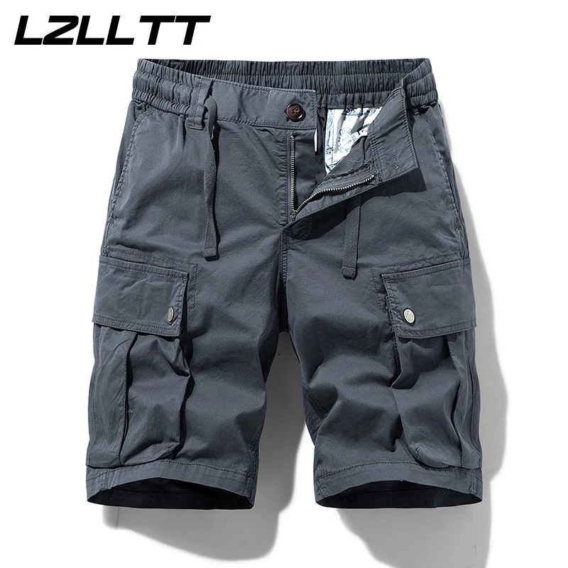 Sommer Männer Cargo Baumwolle Shorts Herren Multi Tasche Casual Shorts Frühling Herren Jogger Hosen Mode Strand Shorts Dropshipping LZLLTT Image