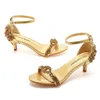 Größe 34-45 2024 Strass Sandalen für Frauen Sommer Peep Toe Sandalen Damenmode Party High Heels sexy Wedges Hochzeits schuhe