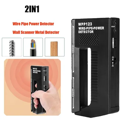 WPP123 Metal Detector 2 in 1 Wire Pipe Power Detector Wall Scanner High Sensitivity Multifunctional Metal Detection