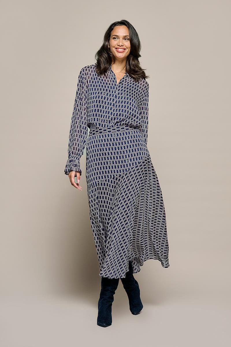 Rock mit Amee-Print, Marineblau/Mehrfarbig Image