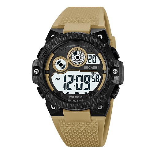 SKMEI 2337 Digitaluhr für Männer Luxus Wasserdichte Sport Armbanduhr Stoppuhr Elektronisches Werk Herren Uhr Image