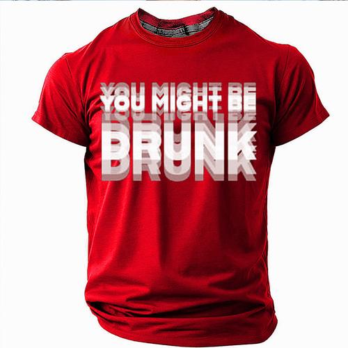 Men's Drunk Stoned Optical Illusion Funny T Shirt Short Sleeve T shirt 3D Print Crew Neck Shirt Fashion Daily Street Daily Black Red Blue Summer Spring Clothing Apparel