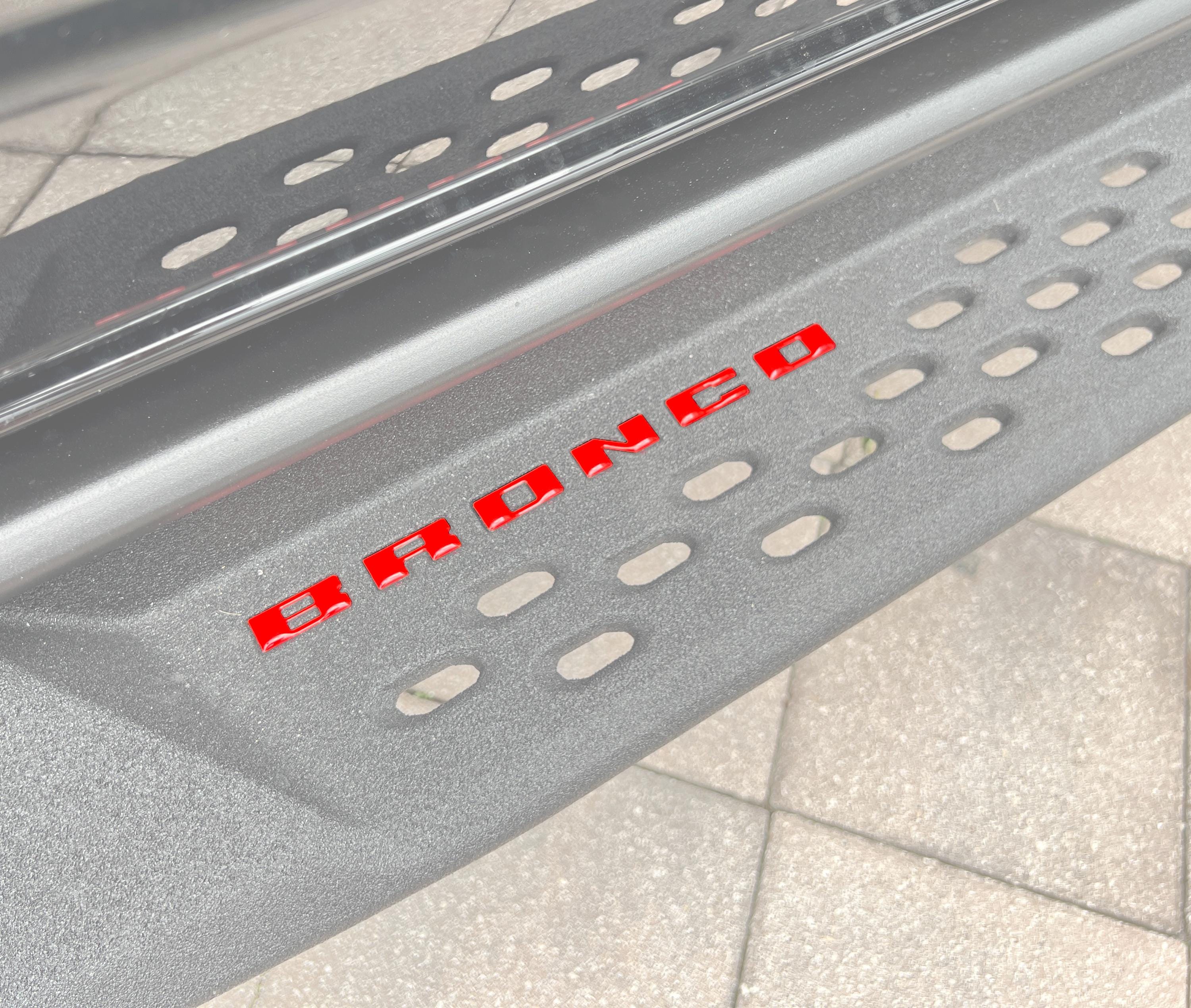 Tufskinz / Inserti/sovrapposizioni per stemmi per pedane - Adatto a Bronco 20221-2026 - I kit variano