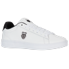 Sneaker K-SWISS "COURT SHIELD II", Gr. 45, weiß, schwarz, december sky gray, Leder, sportlich, Schuhe