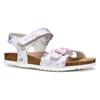 Sandale GEOX "J ADRIEL GIRL", Kinder, Gr. 31, weiß, lila bedruckt, Synthetik, bedruckt, modisch, Schuhe, Mädchen Sandale, Sommerschuh mit Fußbett