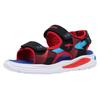 Sandale KANGAROOS "K-SLS Ruffy", Gr. 26, blau (jet schwarz, fiery rot), Synthetik, Textil, sportlich, Schuhe, mit Blinkfunktion