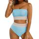 Maillots de bain pour femmes Bikini Tankini Culottes Maillots de bain Dos nu Contrôle du ventre Taille haute Amincissant Vacances Plage Vêtements Uniforme Sans bretelles Maillots de bain