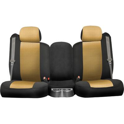 Seat Designs Cover Made of Neosupreme Tan Insert With Black Sides Series, Front Row, 1-year limited warranty K212-12-5ZTB