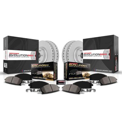 Powerstop Brake Disc & Pad Kit Z23 Evolution Sport Geomet Coated, Front Rear, 2-year / 24000-mile limited warranty CRK8050