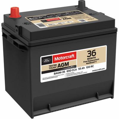 Motorcraft Battery, 2-year or unlimited-mile limited warranty BAGM35