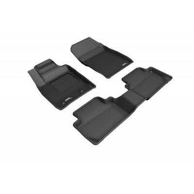 3D Mats USA Floor Made of Rubber Black Molded Liner KAGU All-Weather Custom Fit Series, Front & Second Row, L1FR11501509
