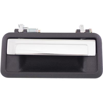 Replacement Exterior Door Handle Chrome Lever with Black Bezel, Front, Driver Side, 1-year unlimited-mileage warranty C462184