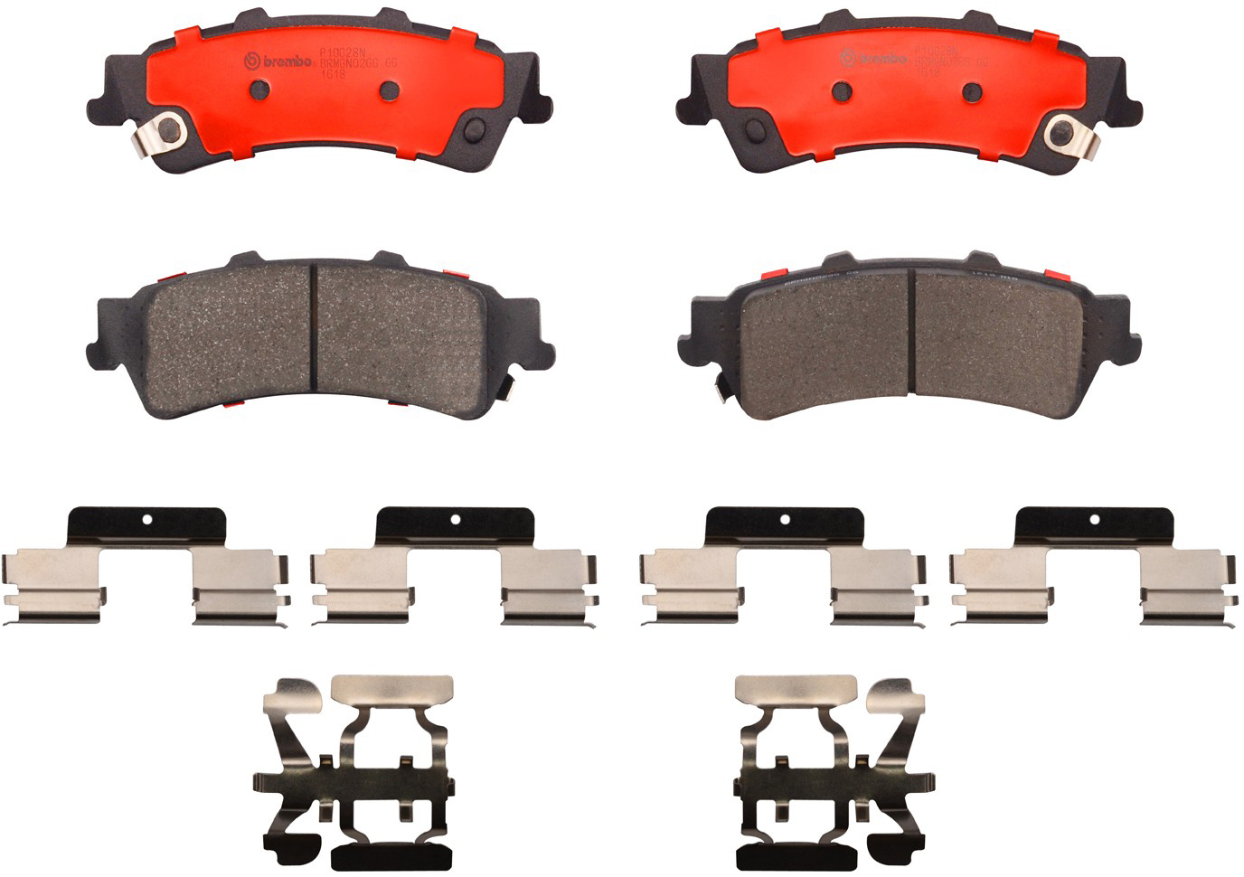 Brembo Brake Pad Set PRIME Series, Rear, 2-year limited warranty P10028N