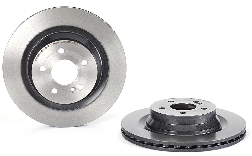 Brembo Brake Disc Premium UV Coated Series, Rear, Driver or Passenger Side, 2-year limited warranty 09. B745.41