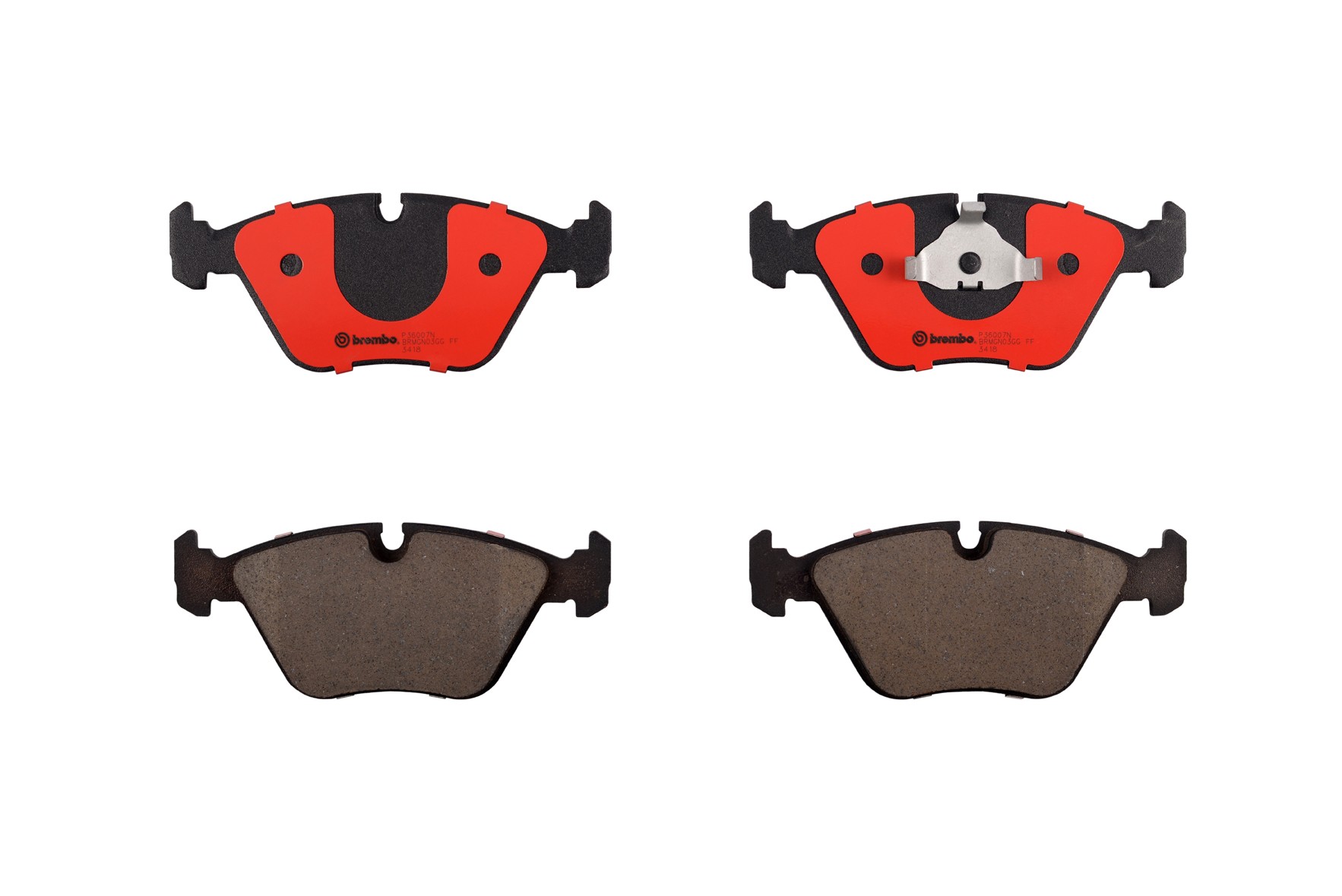 Brembo Brake Pad Set PRIME Series, Front, 2-year limited warranty P36007N