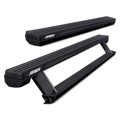 Aries Running Boards Aluminum Carbide Black Powder Coat ActionTrac Series, 3034471