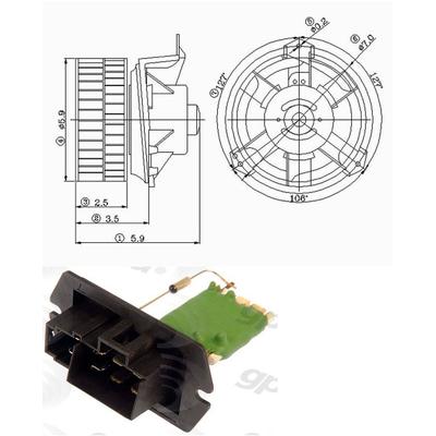 GPD Blower Motor, Front, 1 year limited warranty KIT-201009-139