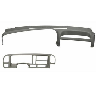 Coverlay Dash Cover ABS Thermoplastic Medium Gray Molded; Overlay Over Factory Vacu Molded Series, KIT-061224-DC114