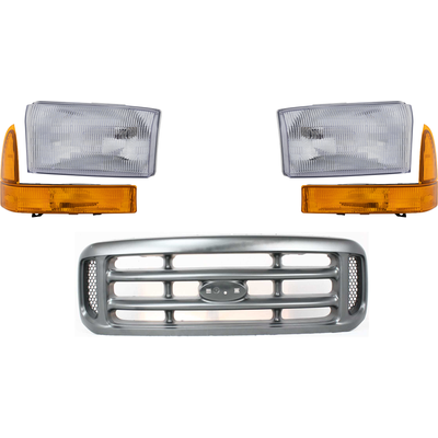 Replacement Grille Assembly Plastic Painted Silver Grille, 1-year unlimited-mileage warranty KIT-071824-C232
