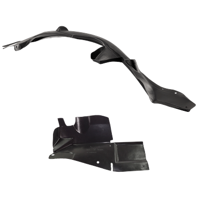 Replacement Fender Liner, Front, Passenger Side, 1-year unlimited-mileage warranty KIT-071824-C893