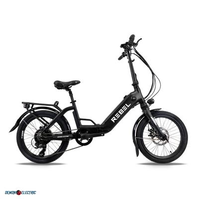 Demon Electric Bike Matte Black REBEL Foldable Series, Limited Warranty PEB-03-03