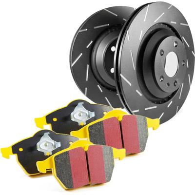 EBC Brake Disc and Pad Kit S9 Yellowstuff USR Sport Slotted Rotors, Rear, S9KR1275