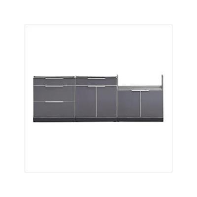 NewAge Outdoor Kitchens Aluminum Slate 3-Piece Outdoor Kitchen Set (No Countertop)