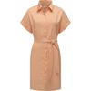 Blusenkleid RAGWEAR "Manilla", Damen, Gr. S (36), Normalgrößen, orange (pfirsich), Material: 80% Viskose, 20% Polyester, elegant, figurumspielend kniefrei, hoch geschlossener Ausschnitt, Kurzarm Krempelärmel,weit abgesteppte Kante, Kleider, Kurzarm...