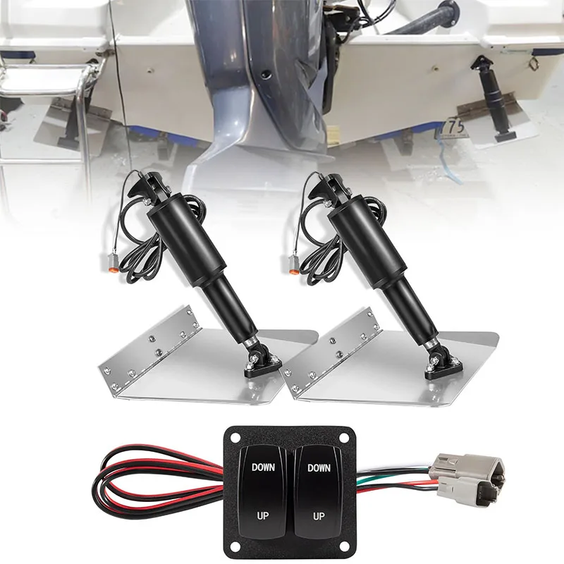 Standard-Trimmlaschen-Kit 15101-04 – 9" x 12" – mit doppeltem Wippschalter für Bootslänge 16'-25' Image