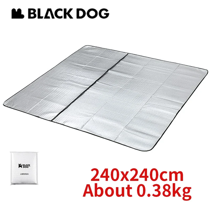 Naturehike BLACKDOG Aluminiumfolie Picknickmatte Outdoor Camping Zelt Bodentuch Feuchtigkeitsbeständige Klappmatte Ultraleicht 2,4 x 2,4 m