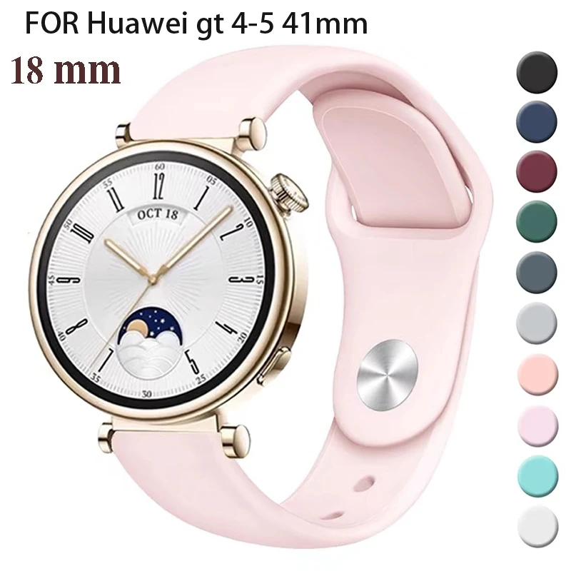 18mm Silikonband für Huawei Watch Gt4 41mm 18mm Armband für Garmin Vivoactive 4S/Venu 2s Huawei Watch Gt5 41mm Smartwatch Image