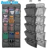 Hängender Schuh-Organizer, doppelseitige Schrank-Aufbewahrungsregale mit 30 großen Taschen, 360 °