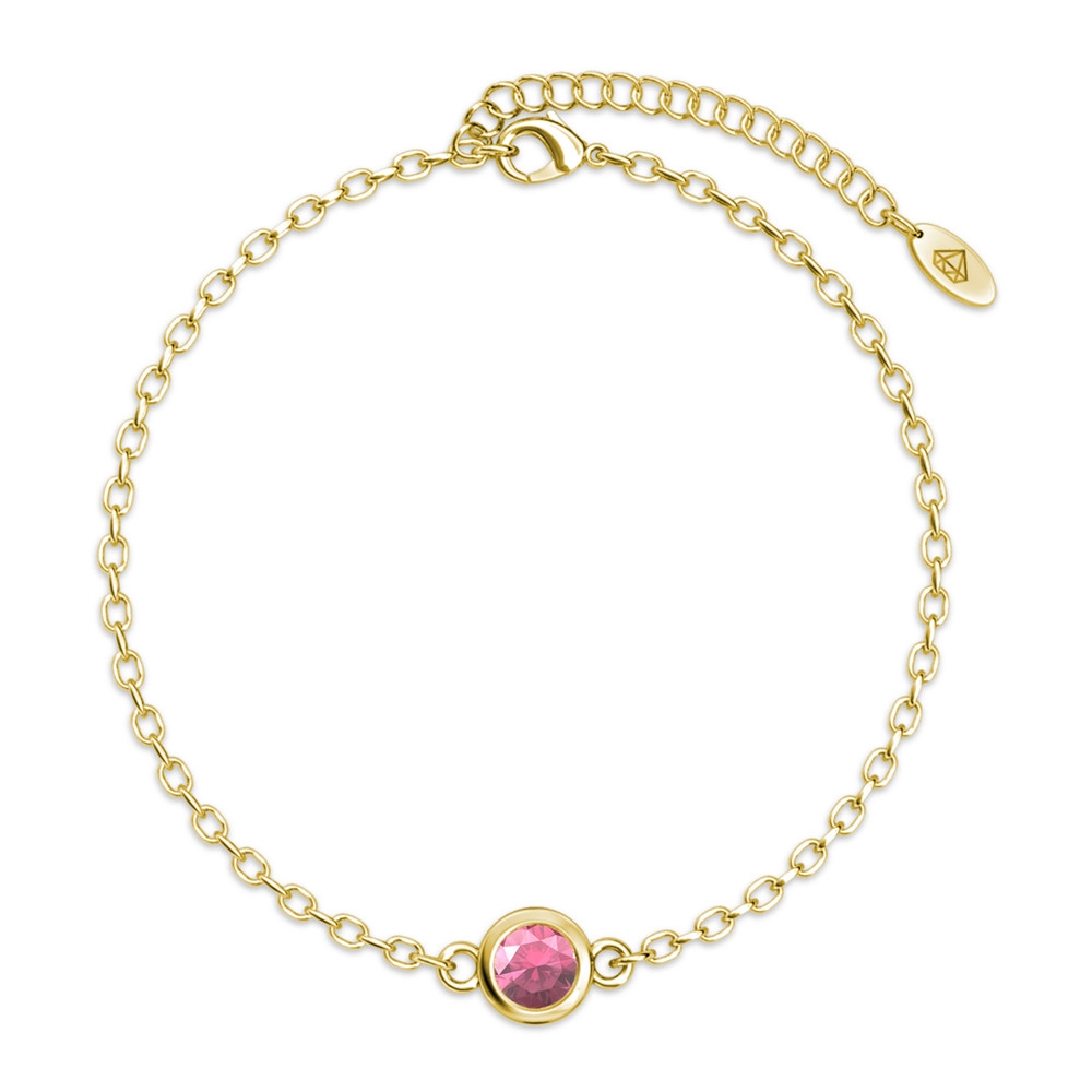 Geburtsstein-Armbänder - Gold und Pink Image