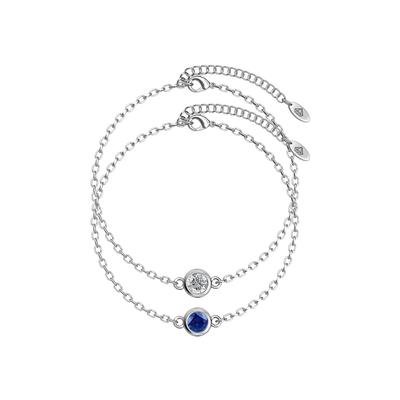 Geburtsstein-Armbänder – Silber, Kristall und Blau Image