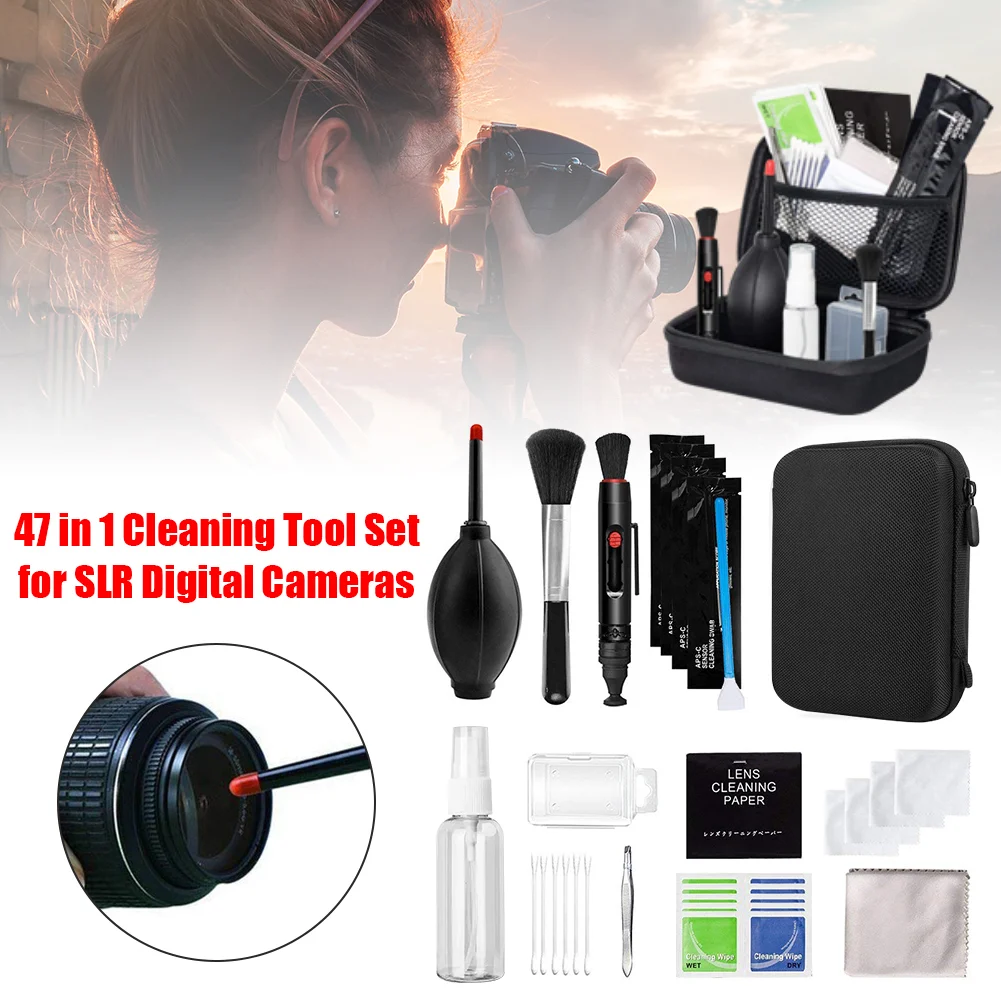 47-7 stücke Kamera Reiniger Kits Für DSLR Objektiv Digital Kamera Handy Sensor Reinigung Sets mit Pinsel für Sony fujifilm Nikon Image