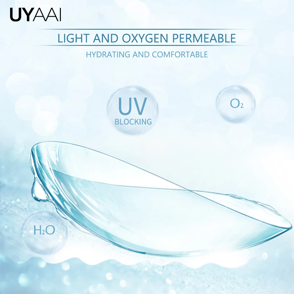 UYAAI-Lentilles de Contact Transparentes Résistantes, Lentilles Transparentes Naturelles, Yeux d