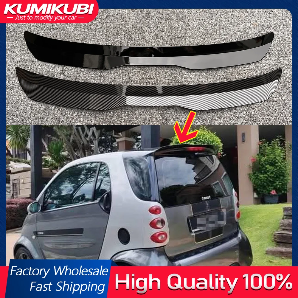 Per Benz Smart Fortwo Forfour 453 Nero Spoiler sul tetto Materiale ABS Auto Ala posteriore Spoiler sul tetto posteriore per Benz Smart fortwo 453 451