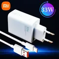 Adattatore originale Xiaomi 33w Fast Charger Turbo Charge EU per Redmi Note 13 12 11 10 11s Poco X5 M5S F4 M4 X3 cavo Usb tipo C