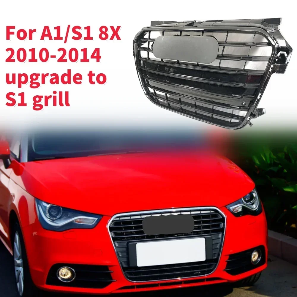 Griglie da corsa griglia del cofano anteriore griglia del paraurti anteriore dell'auto griglia centrale per griglia S1 per Audi A1/S1 8X 2010-2014