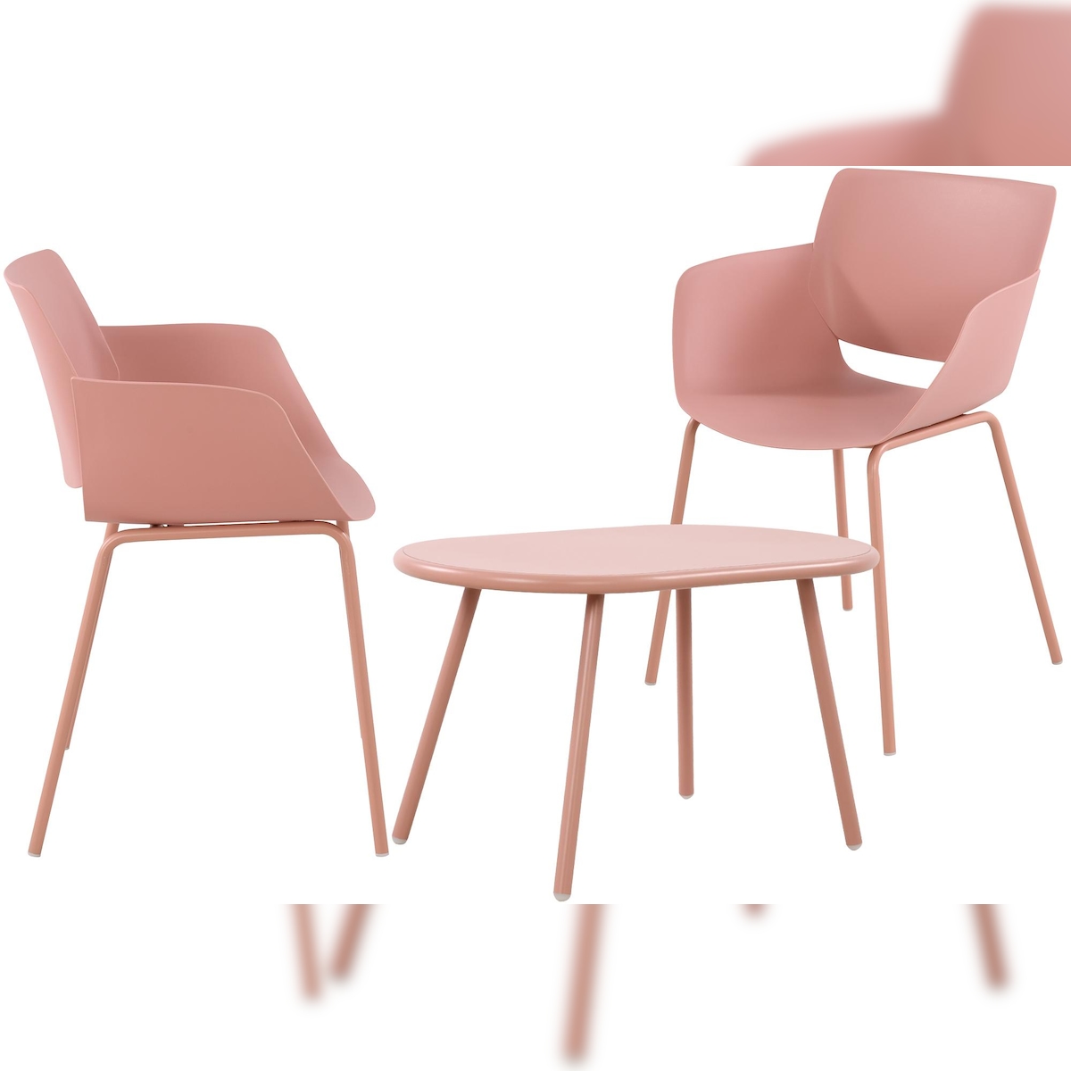 CLP Sitzgruppe Velvena pink/2 Stühle Image